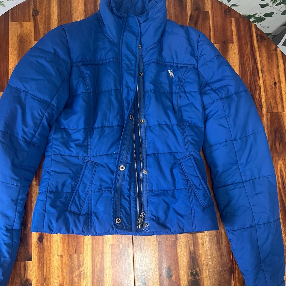 Abercrombie & Fitch Royal Blue Puffer Jacket
